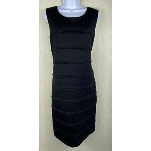 Connected Apparel Size 16 Black Sleeveless Cocktail Dress